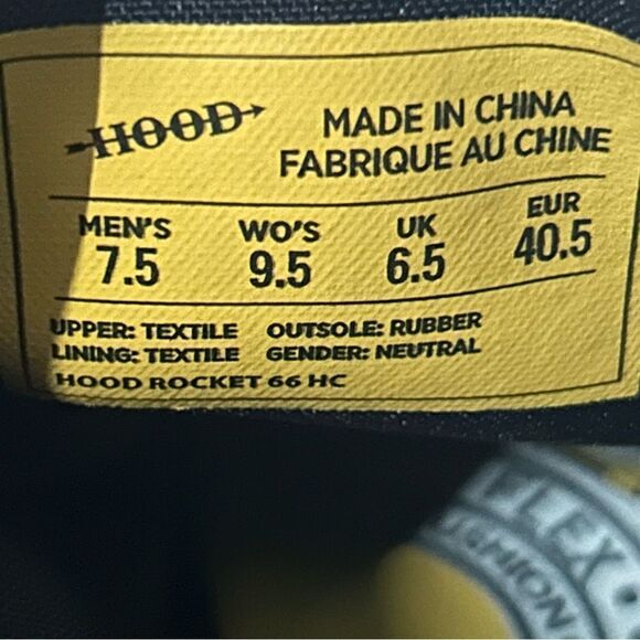 NEW Hood Rocket 66 HC Shoes Lace Up Sneakers Black Size Women’s 9.5 Men’s 7.5 - Picture 8 of 8